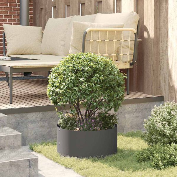vidaXL Vaso da giardino Nero 40 x 40 x 20 cm Acciaio laminato a freddo