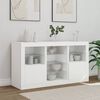 vidaXL Credenza con Luci LED Bianca 123x37x67 cm