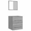 vidaXL Mobile da Bagno con Specchio Grigio Sonoma 41x38,5x48 cm