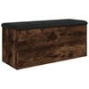 vidaXL Panca Portaoggetti Rovere Fumo 102x42x45 cm Legno Multistrato