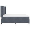 vidaXL Letto a molle con materasso Grigio scuro 180 x 200 cm Velluto