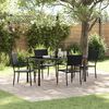 vidaXL Set da Pranzo per Giardino con cuscino 5 pcs Nero polyrattan