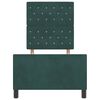 vidaXL Letto a molle con testiera Verde Scuro 80 x 200 cm Velluto