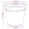 vidaXL Vaso Rotondo per Fiori 24 pcs Nero &Oslash; 17 x 14 cm Plastica