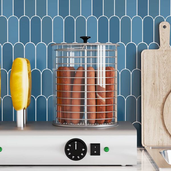 vidaXL Cilindro in Vetro per Macchina Scalda Hot Dog 200x240mm