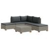 vidaXL 6 pz Set Lounge in Rattan con Cuscini GENDT Rattan naturale