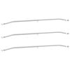 vidaXL Supporto per teloni per rimorchi 3 pz Argento 102-155 cm