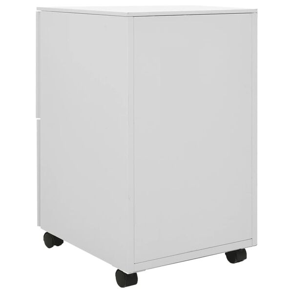 vidaXL Schedario Mobile Grigio Chiaro 39x45x67 cm in Acciaio
