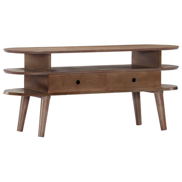 vidaXL Mobile Porta TV 110x35x50cm in Legno Massello di Acacia