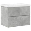 vidaXL Set Mobili da Bagno 2 pz Grigio Cemento in Legno Multistrato