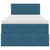 vidaXL Letto con Contenitore Blu Scuro 90 x 200 cm Velluto