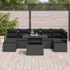 vidaXL Set Divano da Giardino con archiviazione 8 pcs Nero Poly Rattan