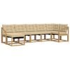 vidaXL Set di divani da esterno 7 pz Bianco e Beige