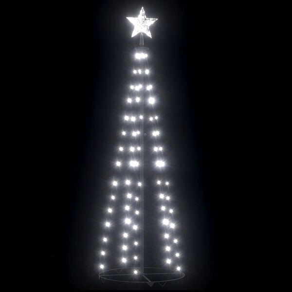 vidaXL Albero di Natale a Cono con 84 LED Bianco Freddo 50x120 cm