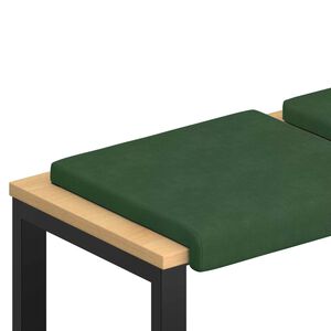 vidaXL Cuscino per panchina 2 pz corduroy Verde Scuro Profondit&agrave; 35 cm