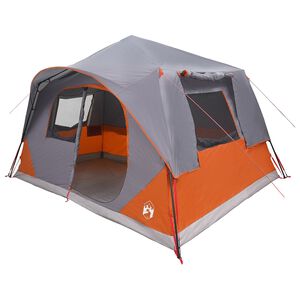 vidaXL Tenda Istantanea Grigio e arancione 365 x 380 x 200 cm