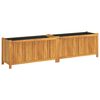vidaXL Fioriera Giardino con Rivestimento 199x38,5x50 Massello Acacia