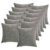 vidaXL Federa 12 pz HEERLEN Grigio Scuro 40 x 40 cm Tessuto Chenille
