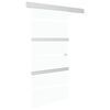 vidaXL Porta Scorrevole Fermi Vetro ESG e Alluminio Argento 90x205 cm