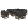 vidaXL Set Divano da Giardino 12 pz Grigio polyrattan