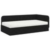 vidaXL Cornice del letto ad angolo Nero 90 x 190 cm Tessuto