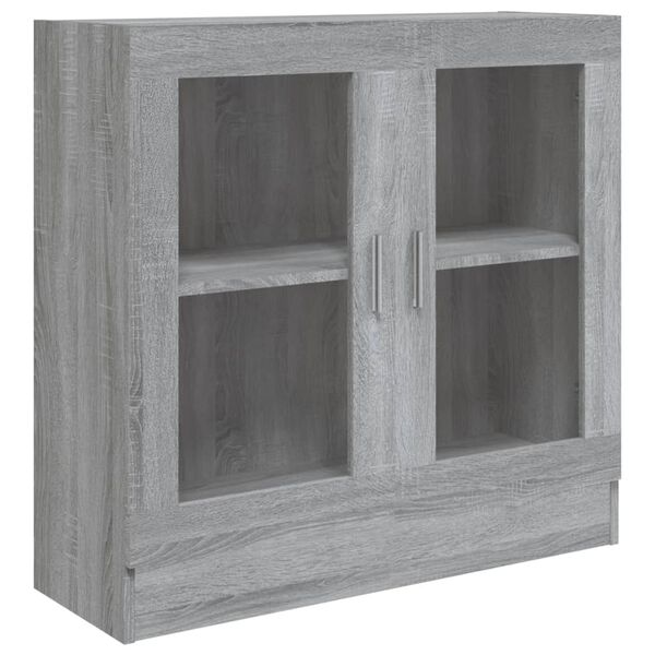 vidaXL Mobile Vetrina Grigio Sonoma 82,5x30,5x80 cm Legno Multistrato