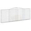 vidaXL Cesto Gabbione ad Arco 400x30x140/160 cm Ferro Zincato