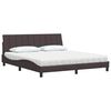 vidaXL Letto con Materasso Hanko Marrone Scuro 180x200cm Tessuto