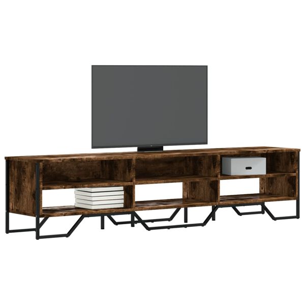 vidaXL Mobile Porta TV Rovere Fumo 180x34x41 cm in Legno Multistrato