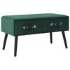 vidaXL Panca con Cassetti 80 cm Verde in Velluto