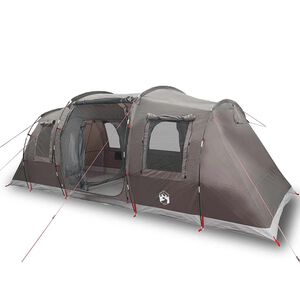 vidaXL Tenda da Campeggio a Tunnel per 4 Persone Marrone Impermeabile