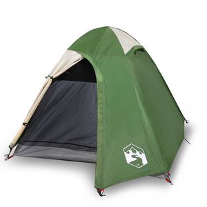 vidaXL Tenda da Campeggio a Cupola per 2 Persone Verde Impermeabile