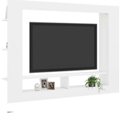 vidaXL Mobile Porta TV Bianco 152x22x113 cm in Legno Multistrato