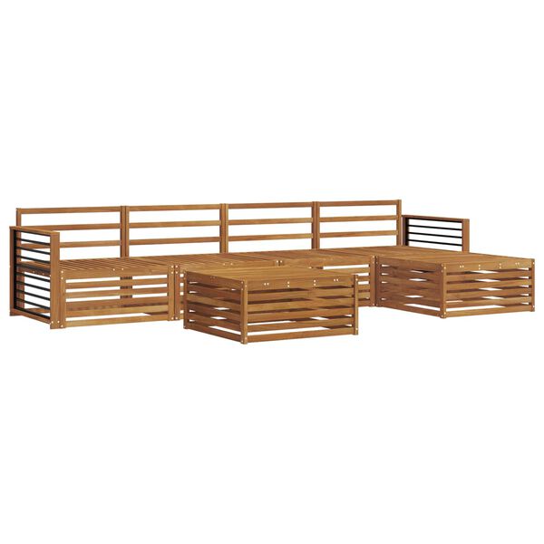 vidaXL Set di divani da esterno 6 pcs Naturale
