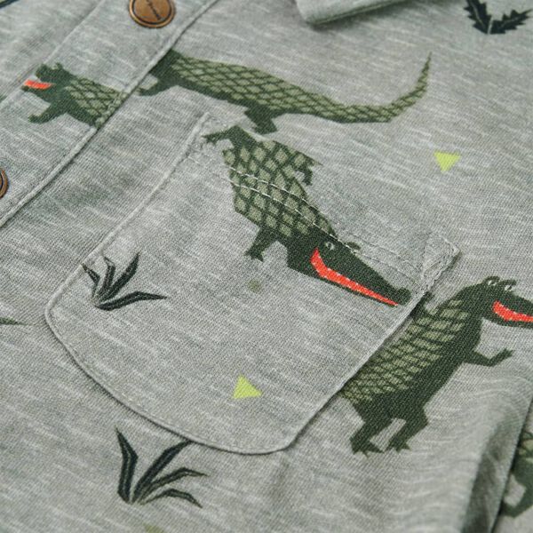 Camicia da Bambino Cachi Chiaro M&eacute;lange 104