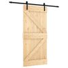 vidaXL Porta Scorrevole con Set Hardware 95x210 cm Legno Massello Pino