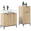 vidaXL Set di mobili per il bagno con cassetto 2 pcs Rovere Sonoma