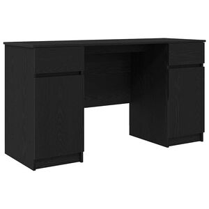 vidaXL Scrivania Rovere nero Legno ingegnerizzato 140 x 49 x 76 cm