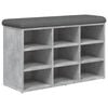 vidaXL Panca Porta Scarpe Grigio Cemento 82x32x50cm Legno Multistrato