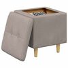 vidaXL Pouf contenitore con cuscino Talpa 40 x 40 x 45 cm Tessuto