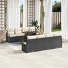 vidaXL Set Divano da Giardino con archiviazione 9 pcs Nero Poly Rattan