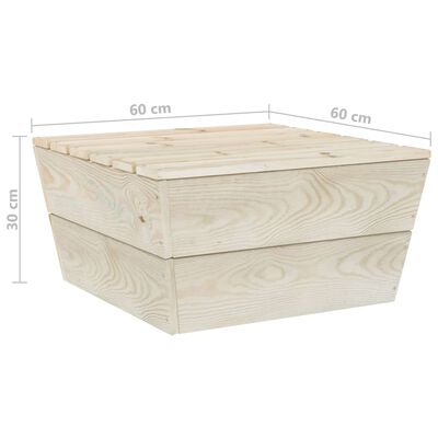 vidaXL Set Divani da Giardino su Pallet 12 pz con Cuscini Legno Abete