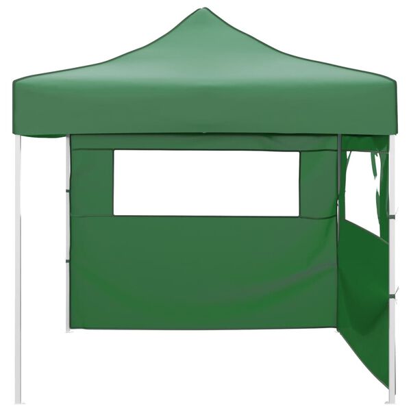 vidaXL Tenda Pieghevole con 2 Pareti 3x3 m Verde