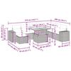 vidaXL Set Divano da Giardino 9 pz con Cuscini Beige Polyrattan Acacia