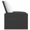 vidaXL Poltrona Reclinabile da Giardino con Cuscini Polyrattan Nera