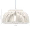 vidaXL Lampadario Soffitto in Bamb&ugrave; 40 W 34x14,5 cm Semicerchio E27