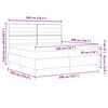vidaXL Letto a molle con materasso Crema 200 x 200 cm Tessuto