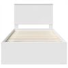 vidaXL Struttura del letto Bianco 100 x 200 cm Pino massello