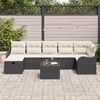 vidaXL Set Divano da Giardino con cuscino 8 pcs Nero Poly Rattan