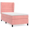 vidaXL Giroletto a Molle con Materasso Rosa 90x200 cm in Velluto